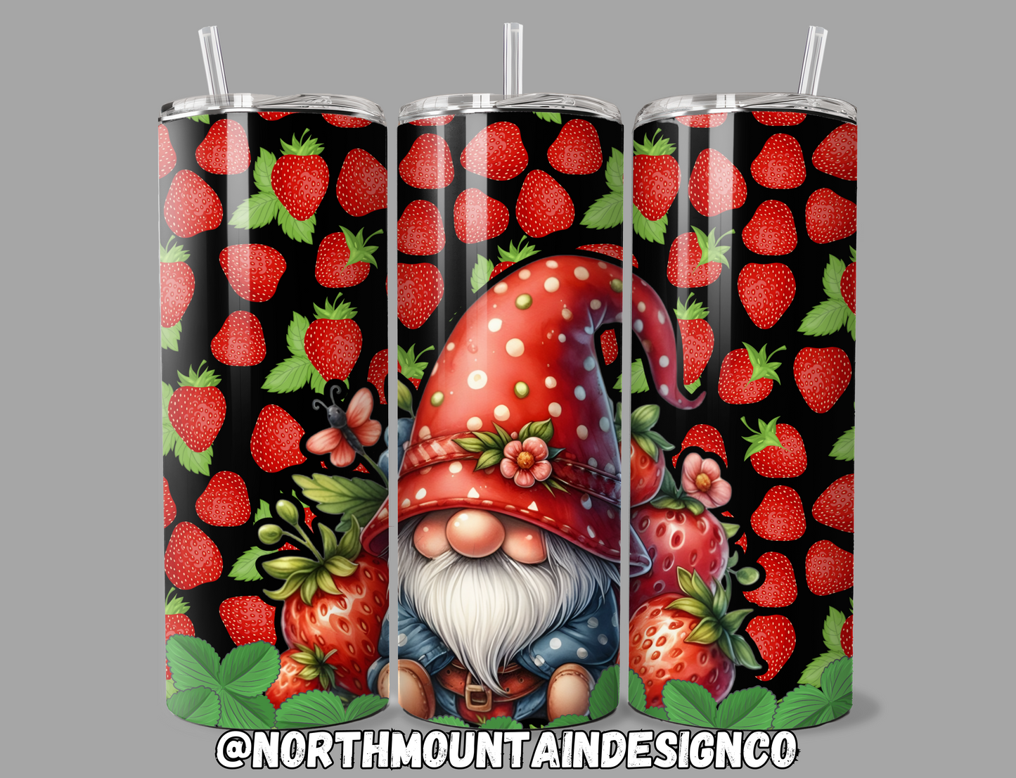 Strawberry Gnome 20oz Tumbler