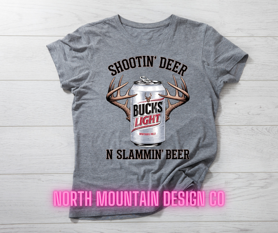 Shootin Deer N Slammin Beer Shirt