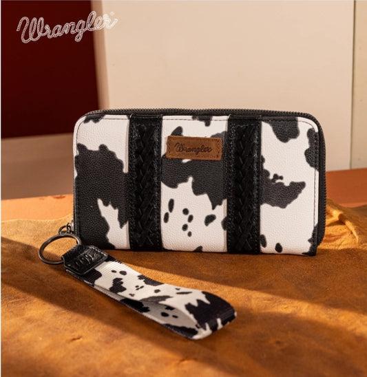 Wrangler Cowprint Wallet BLACK