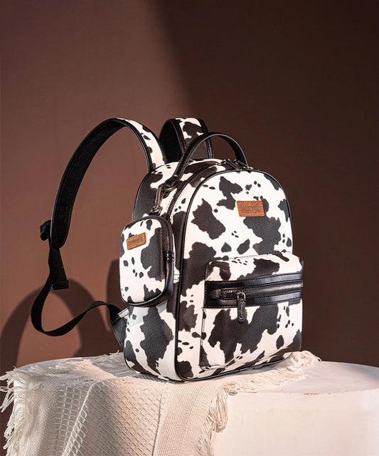 Cowprint Wrangler Backpack with Coin Purse