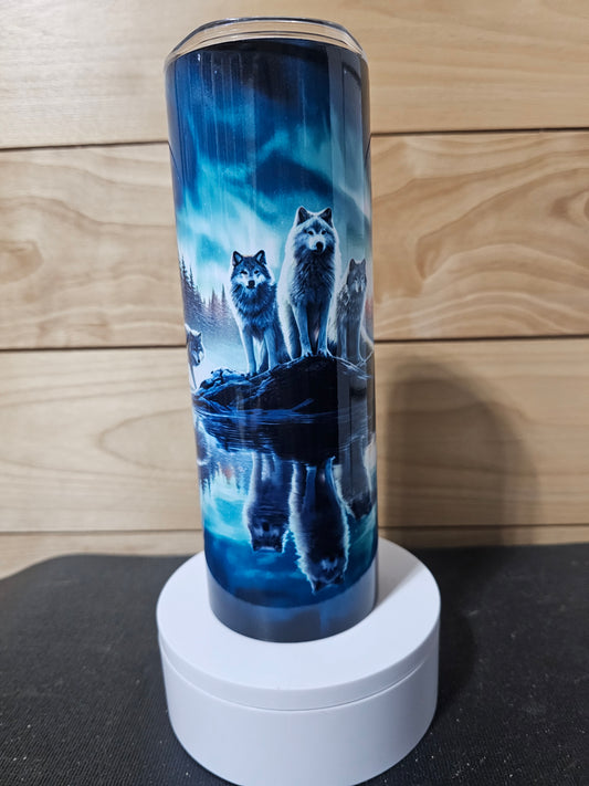 Wolves Northern Lights 20oz Tumbler