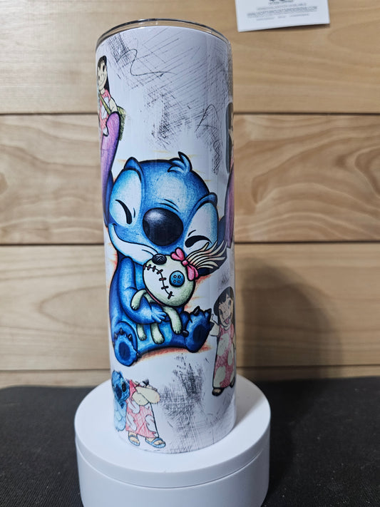 Little Blue Guy Sketch 20oz Tumbler