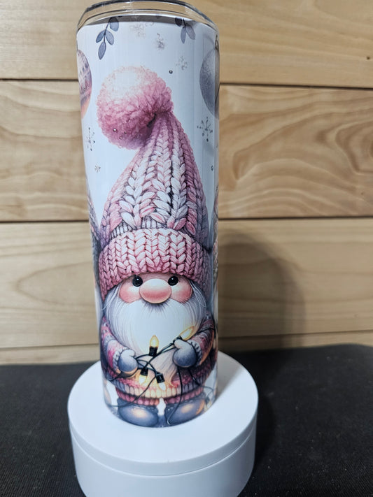 Holiday Gnome Christmas Lights 20oz Tumbler